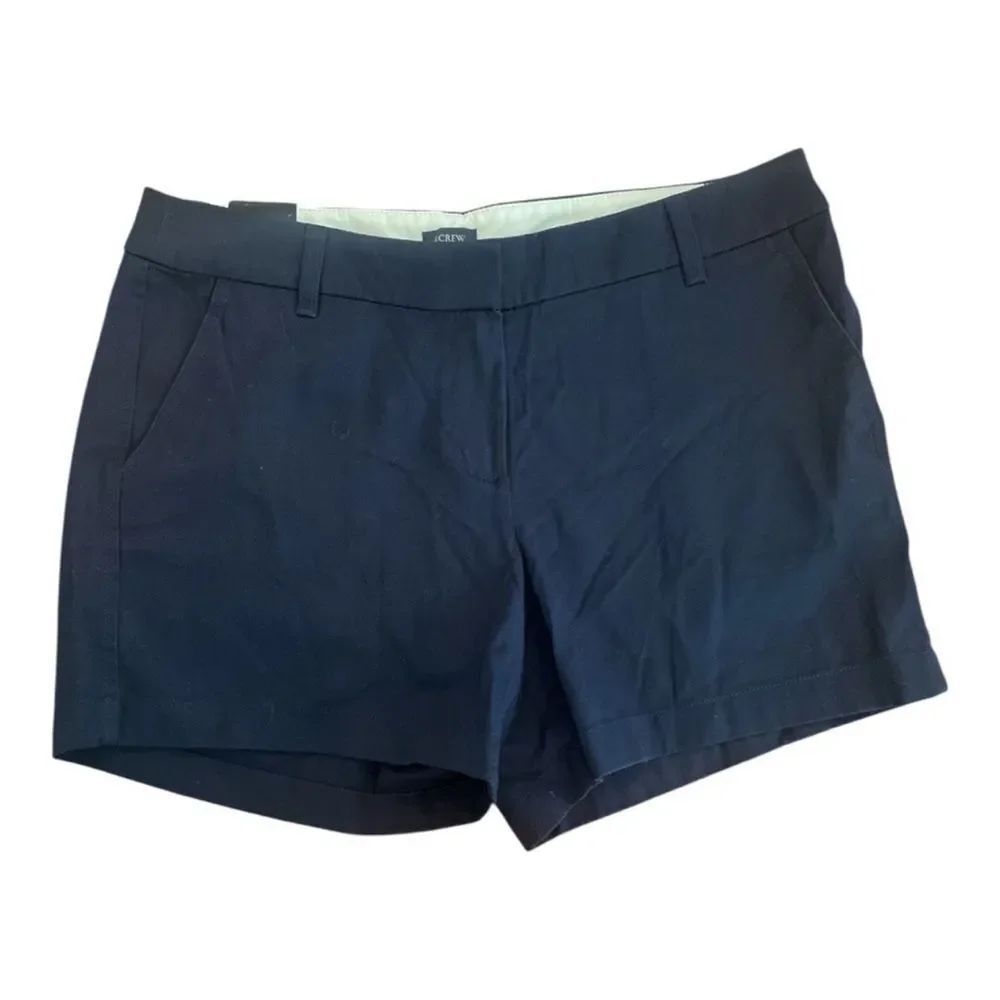 New with tag J Crew navy 100% cotton 5” shorts size 10.